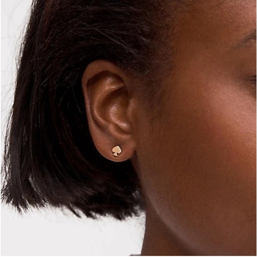 New KATE SPADE Women’s Signature Spade Gold Tone Stud Earrings Authentic - Picture 5 of 10